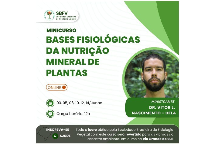 Participe do curso "Bases fisiológicas da nutrição mineral de plantas" com o professor Dr. Vitor Nascimento, membro do INCT